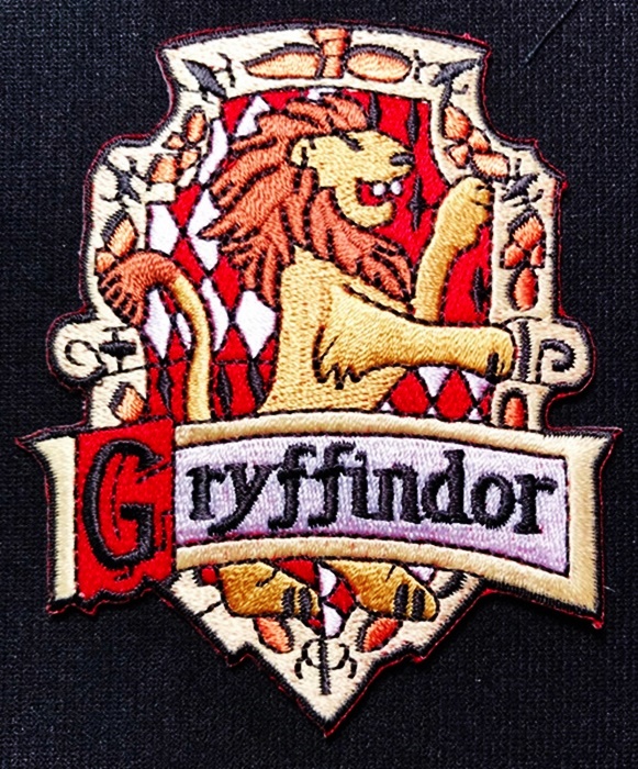 HARRY POTTER Écharpe House Gryffindor Emblem Patch Logo Nouveau Officiel 