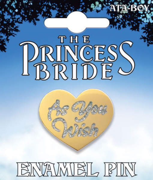 The Princess Bride As You Wish Heart Logo Thick Metal Enamel Pin NEW UNUSED