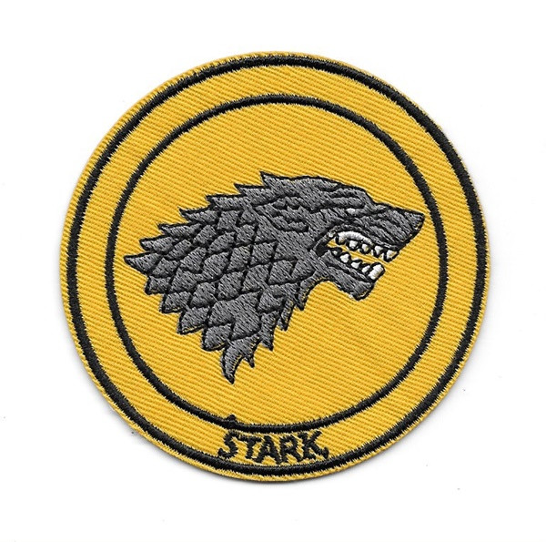 Game of Thrones House Stark Direwolf Sigil Logo Embroidered Patch, NEW UNUSED