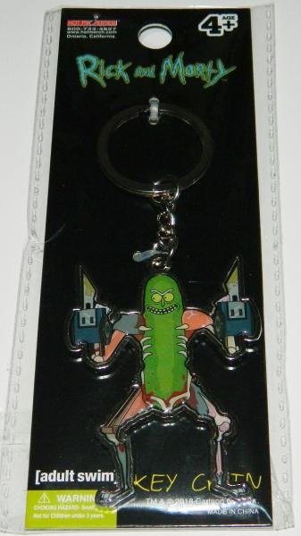 Rick and Morty TV Series Pickle Rick with Blades Colored Metal Key Ring KeyChain picture