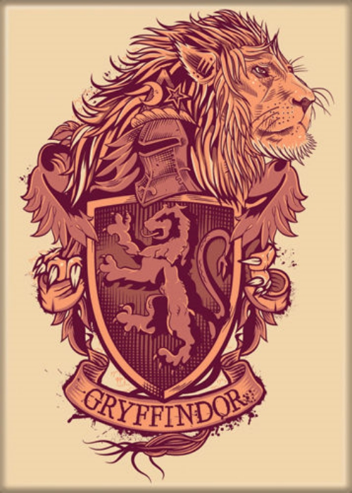 Harry Potter House of Gryffindor Alternate Logo Crest Refrigerator Magnet UNUSED