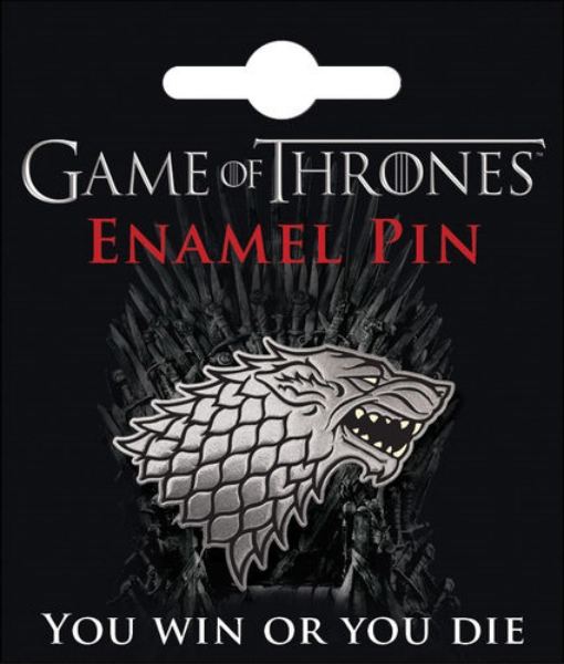 Games of Thrones House Stark Wolf Sigil Logo Licensed Enamel Metal Lapel Pin NEW