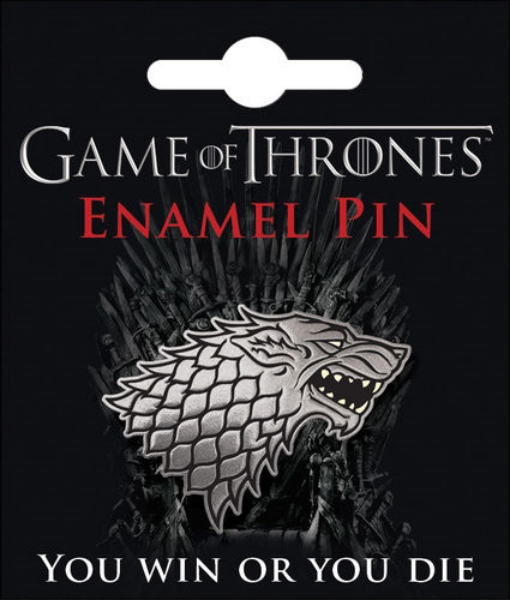 Games of Thrones House Stark Wolf Sigil Logo Licensed Enamel Metal Lapel Pin NEW picture