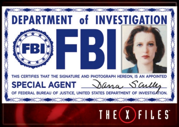 The X-Files TV Series Dana Scully FBI Badge Photo Refrigerator Magnet NEW UNUSED