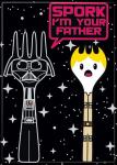 Star Wars Spork I'm Your Father Darth Vader Spoof Refrigerator Magnet NEW UNUSED