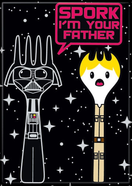 Star Wars Spork I'm Your Father Darth Vader Spoof Refrigerator Magnet NEW UNUSED picture