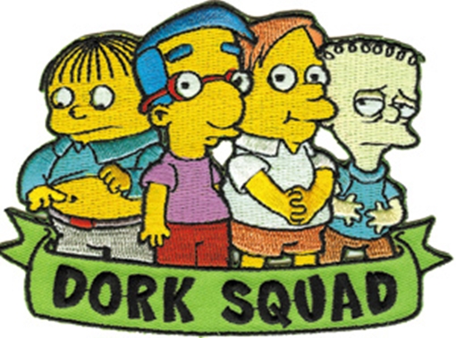 The Simpsons TV Series Dork Squad Group Embroidered Patch, NEW UNUSED