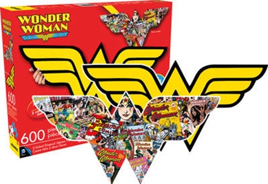 DC Comics Wonder Woman Two Sided Logo and Collage 600 Piece Jigsaw Puzzle SEALED