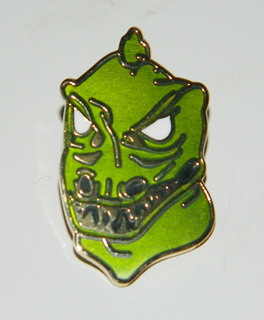 Classic Star Trek TV Series Gorn Head Cloisonne Metal Pin 1991 NEW UNUSED picture