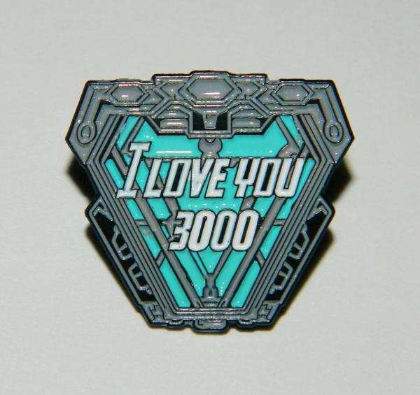 Marvel Comics Avengers Endgame Iron Man I Love You 3000 Metal Enamel Pin UNUSED