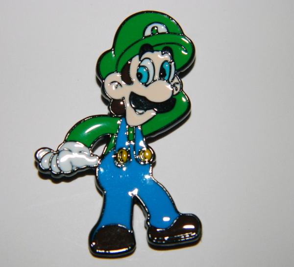 Super Mario Bros. Video Game Luigi Figure Metal Enamel Pin NEW UNUSED picture