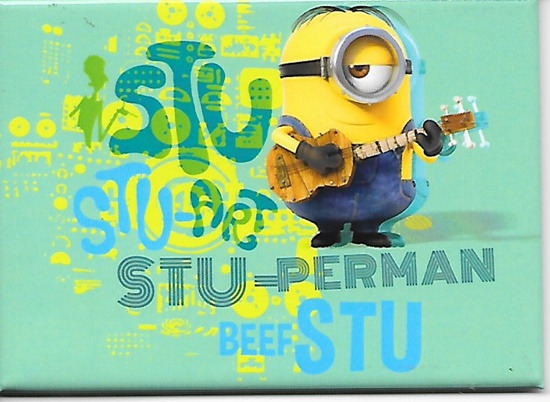 Minions Movie Minion Stu Stu-Art STU-PERMAN Beef STU Refrigerator Magnet UNUSED