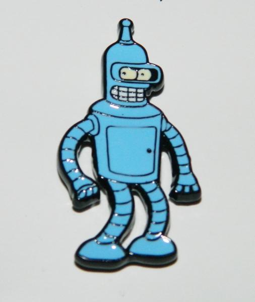 Futurama TV Series Bender the Robot Standing Image Metal Enamel Pin NEW UNUSED