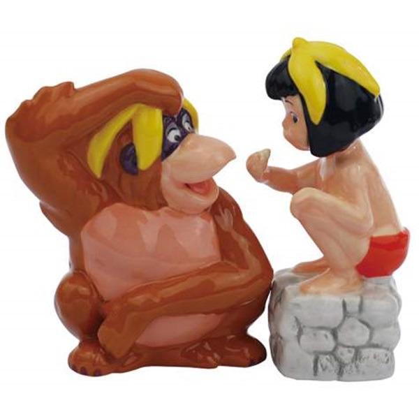 Walt Disney's The Jungle Book King Louie and Mowgli Salt and Pepper Shakers NEW