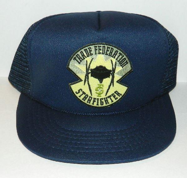 Star Wars Trade Federation Starfighter Logo Patch on a Blue Baseball Cap Hat NEW picture