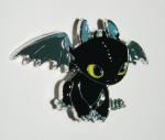 How To Train Your Dragon Movie Toothless Die-Cut Metal Enamel Pin NEW UNUSED