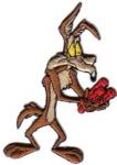 Looney Tunes Wile E. Coyote Figure with Dynamite Die-Cut Patch, NEW UNUSED