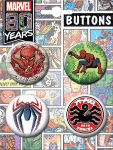 Marvel Comics 80 Years Spider-Man Comic Art Images Round Button Set of 4 SEALED