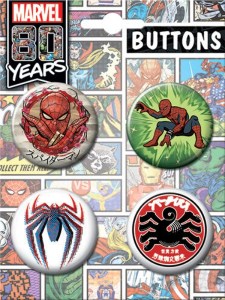 Marvel Comics 80 Years Spider-Man Comic Art Images Round Button Set of 4 SEALED picture