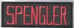 Ghostbusters Movie Spengler Uniform Name Embroidered Chest Patch, NEW UNUSED