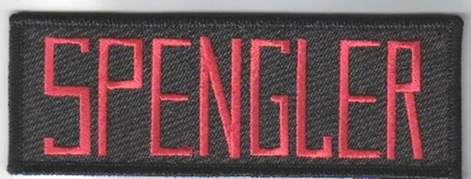 Ghostbusters Movie Spengler Uniform Name Embroidered Chest Patch, NEW UNUSED