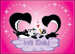 Looney Tunes Pepe Le Pew Love Stinks Image Refrigerator Magnet NEW UNUSED