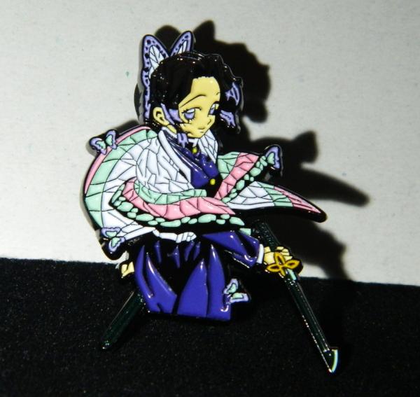 Demon Slayer Anime Shinobu Kocho as Insect Hashira Figure Enamel Pin NEW UNUSED picture