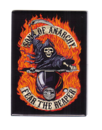 Sons of Anarchy TV Series Fear The Reaper Logo Refrigerator Magnet, NEW UNUSED