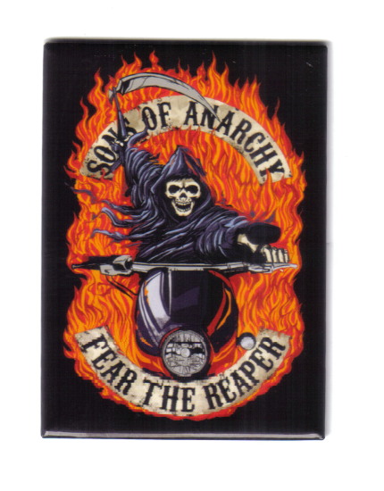 Sons of Anarchy TV Series Fear The Reaper Logo Refrigerator Magnet, NEW UNUSED picture