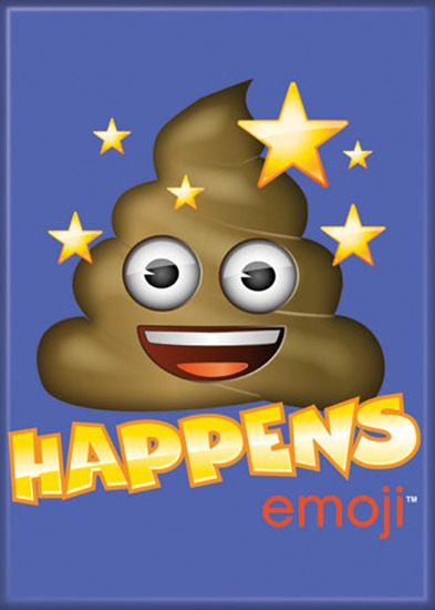 Emoji Sh** (Poop) Happens Art Image Refrigerator Magnet, NEW UNUSED
