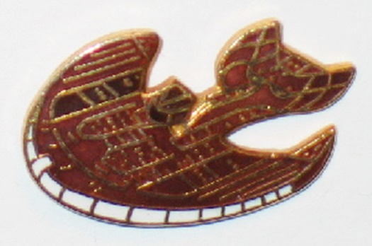 Star Trek: The Next Generation Ferengi Fighter Ship Metal Enamel Pin 1987 UNUSED