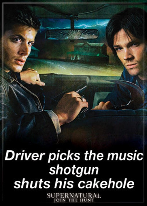 Supernatural TV Series  ShotGun Shuts Cakehole Refrigerator Magnet NEW UNUSED picture