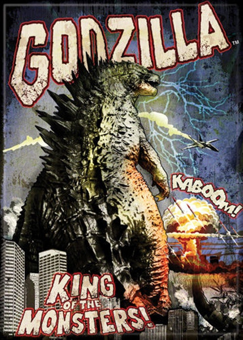 Godzilla "King of the Monsters!" Movie Poster Art Refrigerator Magnet NEW UNUSED