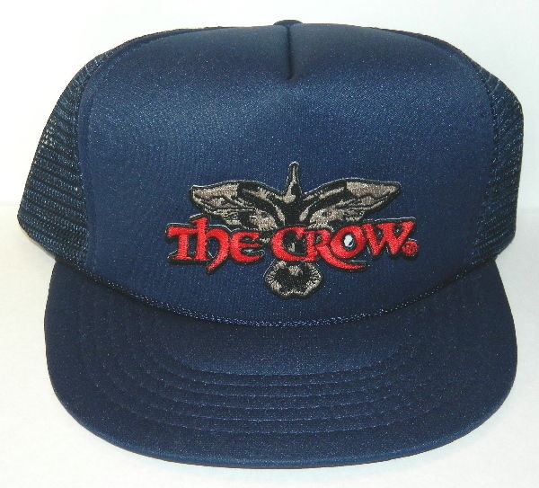 The Crow Movie Logo Embroidered Patch on a Black Baseball Cap Hat NEW UNWORN