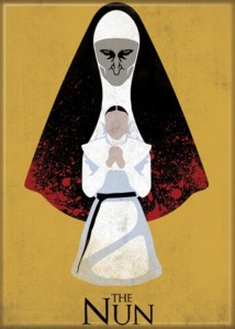 The Nun Horror Movie Art Rendering on Tan Refrigerator Magnet NEW UNUSED