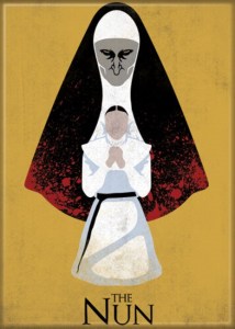 The Nun Horror Movie Art Rendering on Tan Refrigerator Magnet NEW UNUSED picture