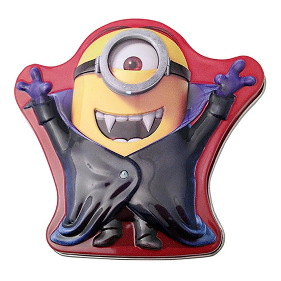 Despicable Me Minions Stuart Vampire Bites Candy in Embossed Metal Tin SEALED