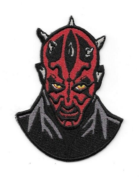 Star Wars Episode I: The Phantom Menace Darth Maul Face Embroidered Patch UNUSED picture