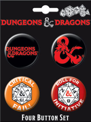 Dungeons & Dragons Gaming Images Round 4 Button Set #1 NEW MINT ON CARD