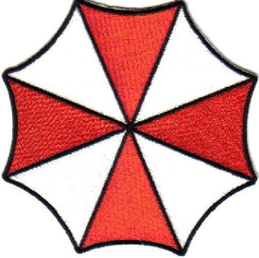Resident Evil Umbrella Corporation Umbrella Logo Large Jacket Patch, NEW UNUSED