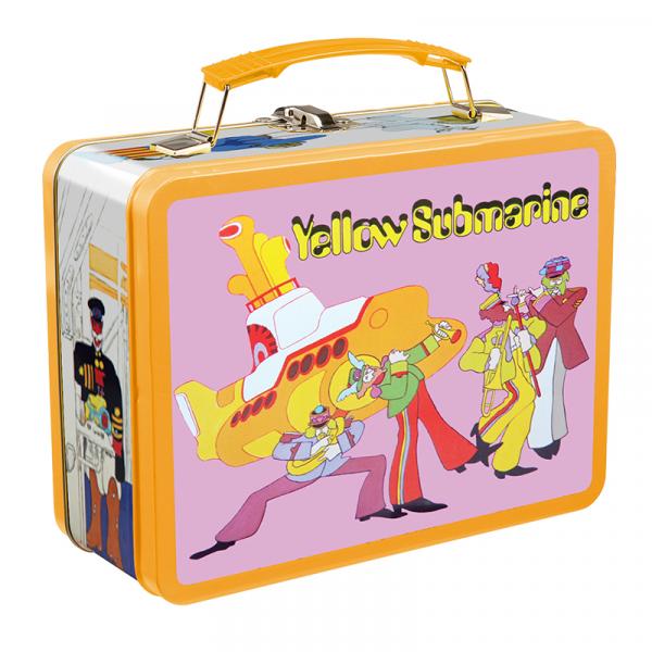 The Beatles Yellow Submarine Art Large Carry All Tin Tote Lunchbox #2 NEW UNUSED picture