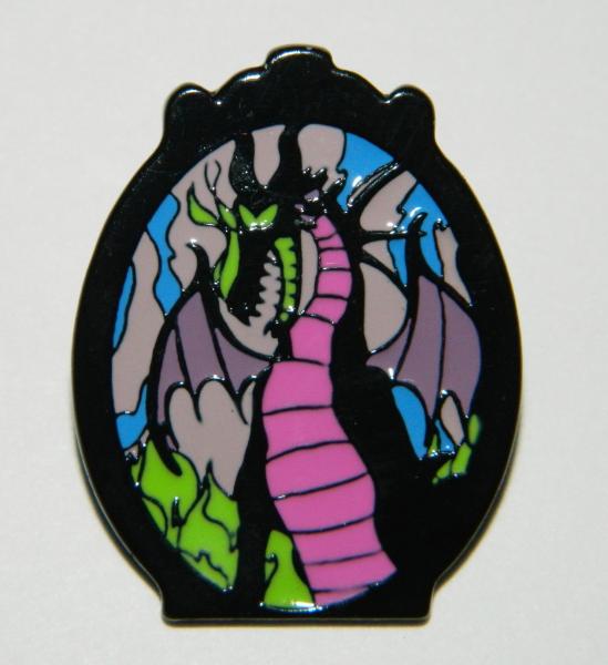 Walt Disney's Sleeping Beauty Maleficent as Dragon Metal Enamel Pin NEW UNUSED picture