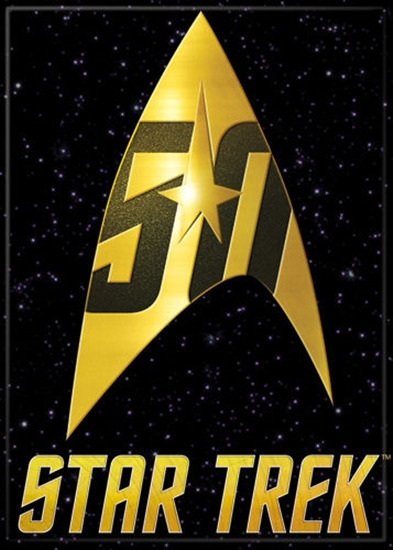 Star Trek 50 Years of Trek The Original Series Command Logo Magnet, NEW UNUSED