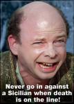 The Princess Bride Vizzini "Never Go Against A Sicilian" Refrigerator Magnet NEW