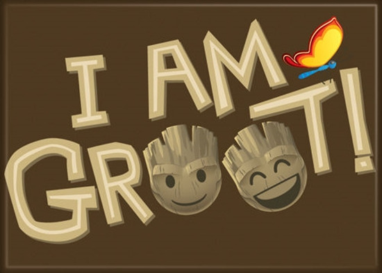 Guardians of the Galaxy I Am Groot and Baby Groot Art Image Fridge Magnet UNUSED picture