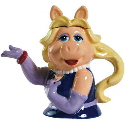 The Muppets Miss Piggy Posing Ceramic 30 oz Teapot NEW UNUSED #11782 picture