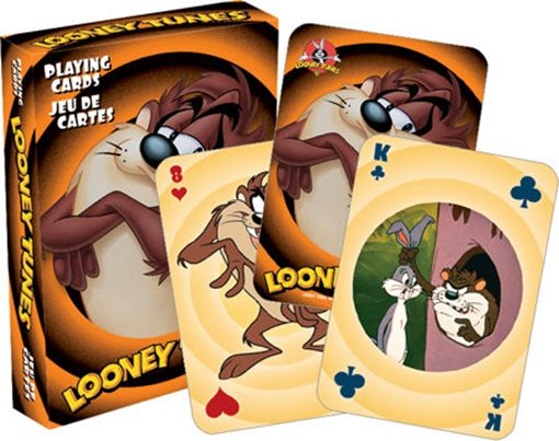 Looney Tunes Tasmanian Devil Taz Illustrated Poker Playing Cards Deck NEW SEALED picture