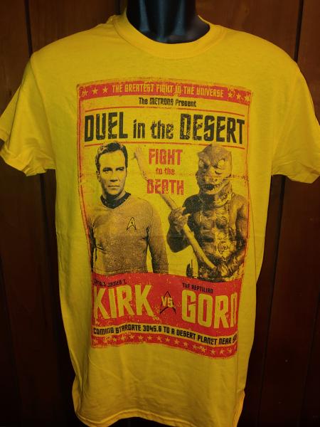 Kirk vs Gorn t-shirt picture