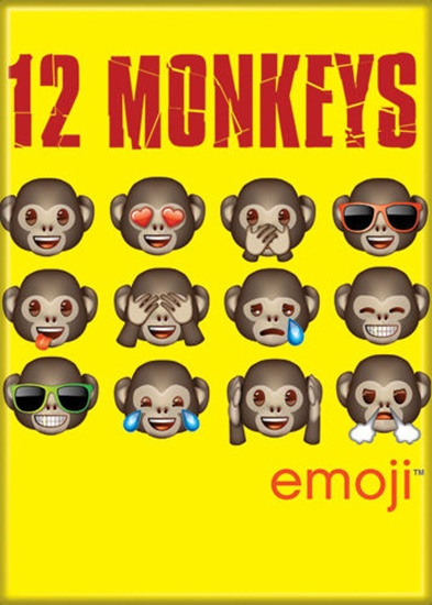 Emoji 12 Monkeys Art Image Refrigerator Magnet NEW UNUSED picture