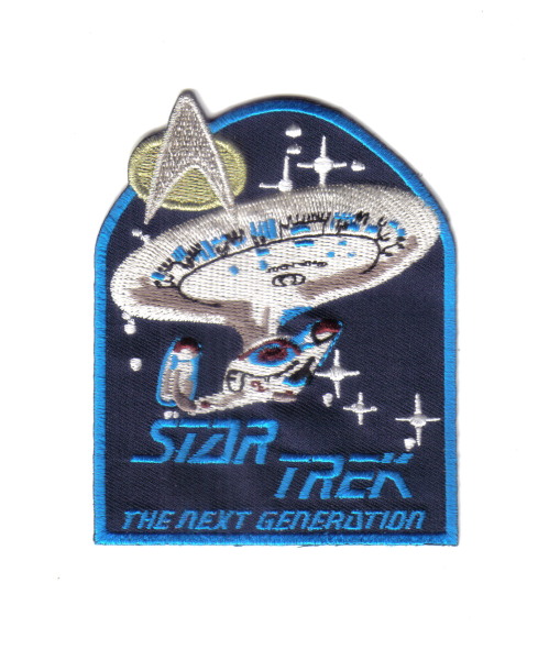 Star Trek: The Next Generation Ship and Name Logo Embroidered Patch, NEW UNUSED